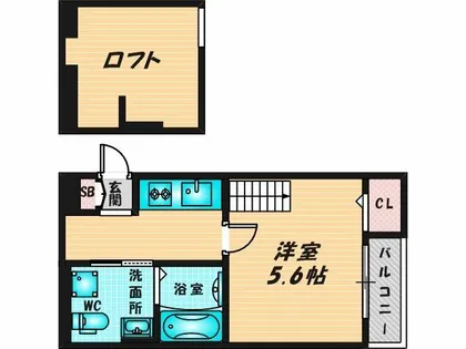 エクル巽北【1階】の間取り
