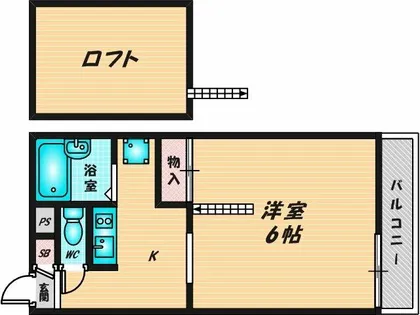 レオパレス吉田【1階】の間取り