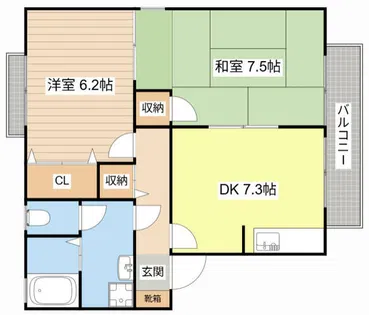 オネスタスガA【202号室】の間取り