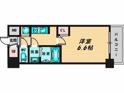 サムティ大阪GRAND EAST【6階】の間取り