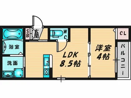 パロス衣摺クリアス【2階】の間取り
