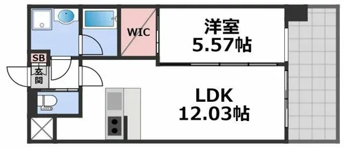 プレジオ森之宮【3階】の間取り