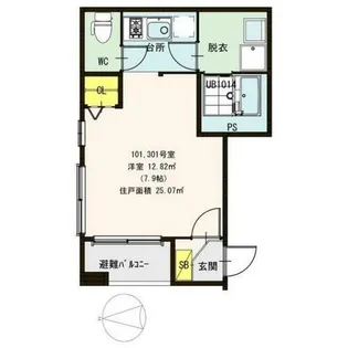 コンフォートハウスMio【1階】の間取り