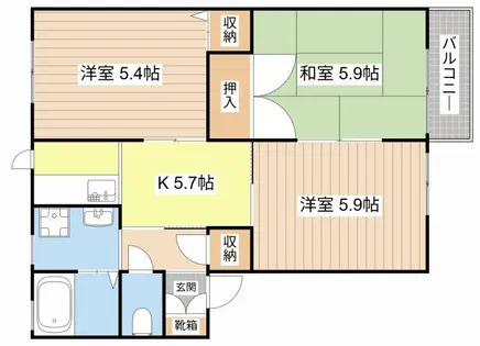 トリアス【0204号室】の間取り