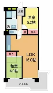 逆瀬川パークマンション【6階】の間取り