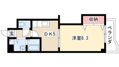レジデンス黒龍【707号室】の間取り
