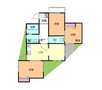 ライオンズマンション上社【1階】の間取り