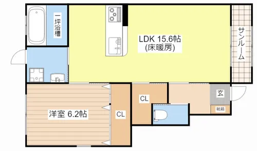 グランフォレスト【101号室】の間取り