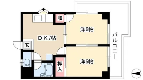 エムズハウス栄【7階】の間取り