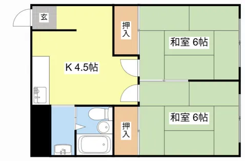 藤田アパート【B号室】の間取り