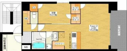 BRAVE新町【10階】の間取り