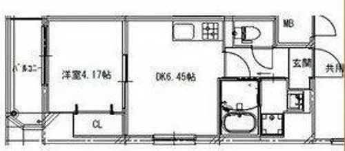 アートレジデンス上町【4階】の間取り