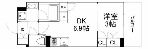 アーバネックス大阪城北【8階】の間取り