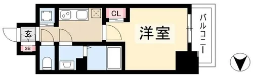 エステート金山【803号室】の間取り