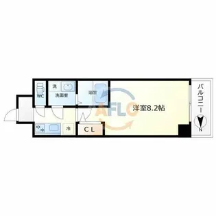 UMEDA ISLAND RESIDENCE【3階】の間取り