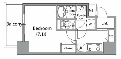 アドバンス上町台シュタット【14階】の間取り
