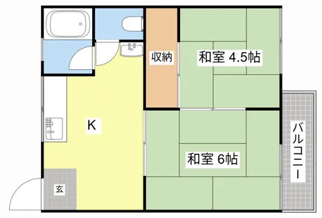 あすなろハイツ【203号室】の間取り
