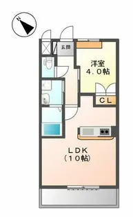 ボヌール【101号室】の間取り