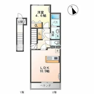 シャイン ハートⅡ【205号室】の間取り