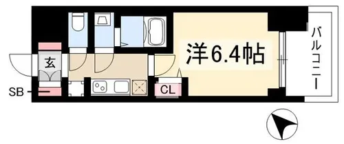 プレサンス ジェネ 上前津【3階】の間取り