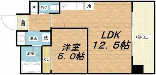 プレジオ弁天町【12階】の間取り