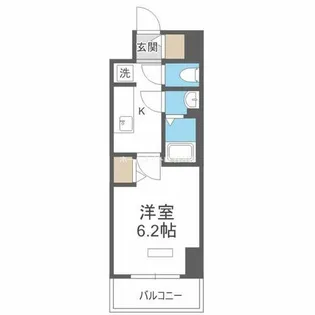 プレサンス天王寺デルニエ【5階】の間取り