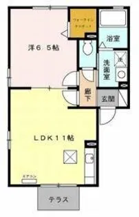 ベルエアエクセラン【1階】の間取り