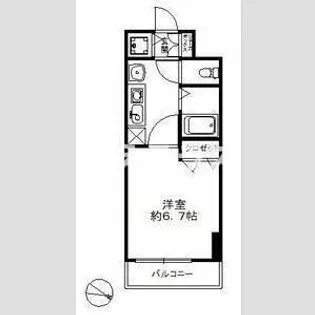 スワンズ神戸三宮イースト【4階】の間取り