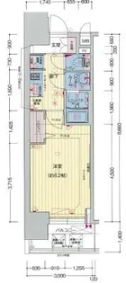 プレサンス心斎橋ソレイユ【3階】の間取り