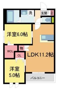 Up slope【101号室】の間取り