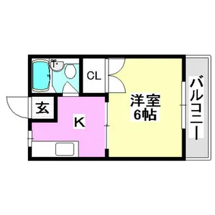 大阪府茨木市稲葉町【アパート】の間取り