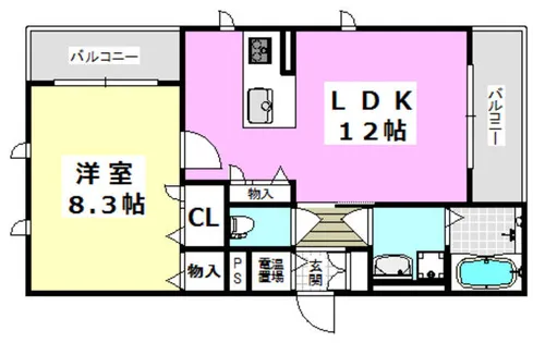 ロザレス大住【3階】の間取り