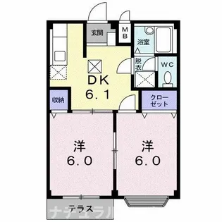 アップルⅡ【1階】の間取り