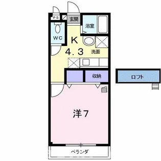 アゼリア HAGA A【1階】の間取り