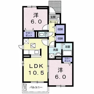 ブリーゼ21【1階】の間取り
