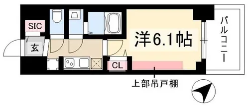 プレサンス上前津ディアシス【0413号室】の間取り