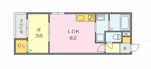 (仮称)幸町二丁目アパート【102号室】の間取り