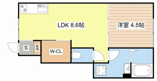 メゾンドアンジュ B棟【104号室】の間取り