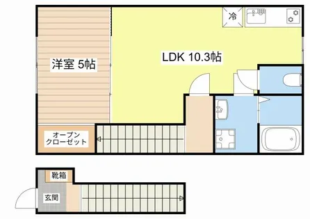 メゾンドアンジュ B棟【204号室】の間取り
