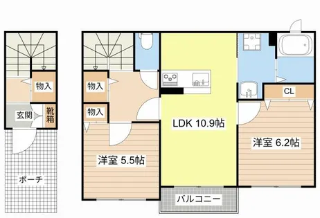 シャーメゾン プランドール Ⅱ【0203号室】の間取り