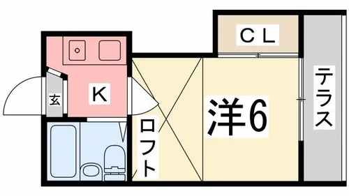 Smile伊伝居【104号室】の間取り