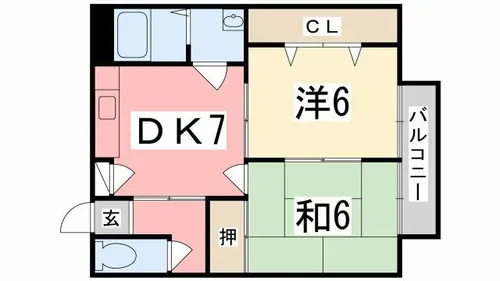 レイクサイドヴィラ D棟【303号室】の間取り