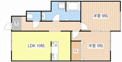 サンモール泉【1-B号室】の間取り