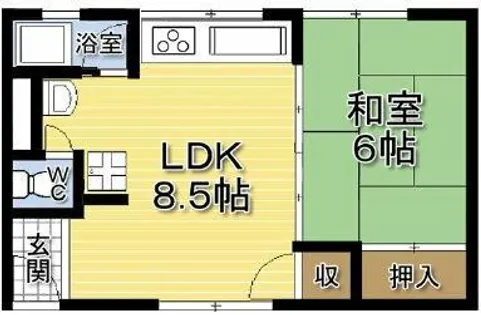 1LDKの間取り画像