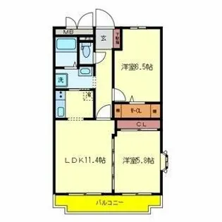 グラン・シャリオ【2階】の間取り