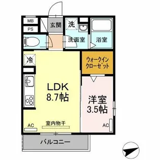 D-room門前【301号室】の間取り