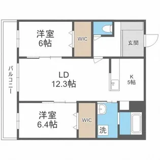 Bambino Yamanote【305号室】の間取り