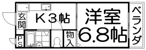 リバーサイド西牧野【1階】の間取り