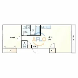 スマイルハイツ松屋町【2階】の間取り