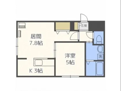 ラフレーズ学園前【201号室】の間取り